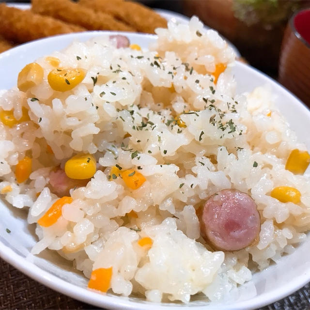 わが家の争奪戦！【炊飯器でピラフ】むね肉とナスとピーマンのオイスター炒め＆チョモランマなスイカ