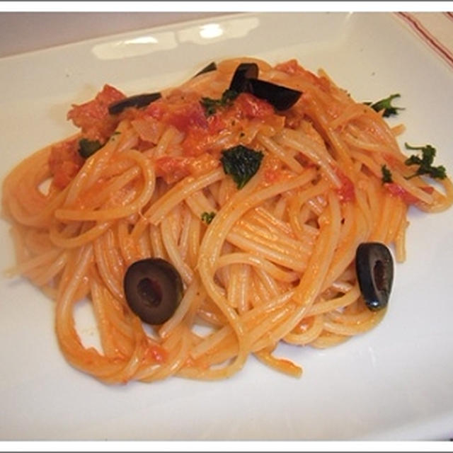 かにクリームパスタ