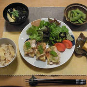 豚竹焼（タケノコの豚巻）・タケノコ祭りの晩ご飯と　エビネ・穀雨♪