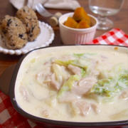 【フライパン1つで！簡単♡白菜と豚バラの中華風クリーム煮】