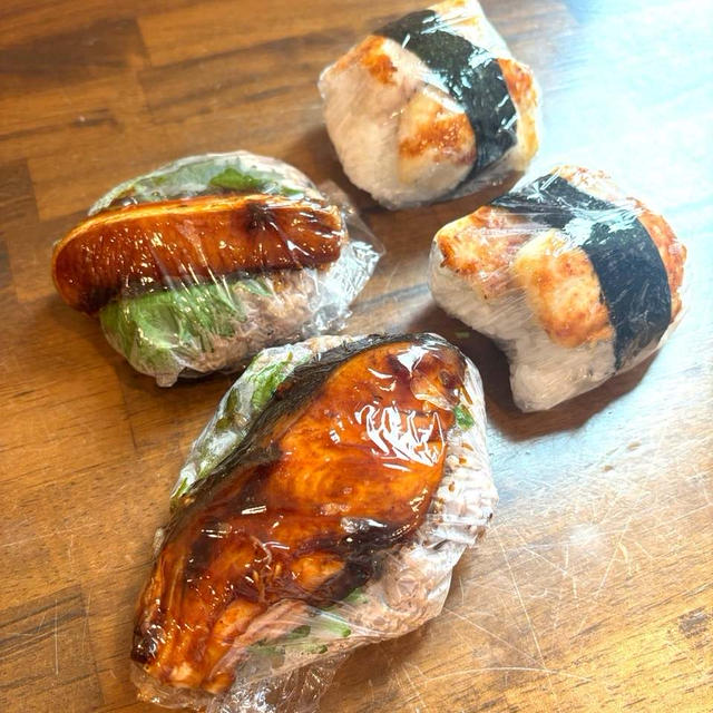 ブリ照り&鶏むね唐揚げのおにぎりです！！