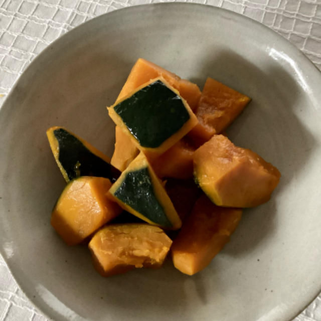 今日のかぼちゃはほくほくとしっとりの中間