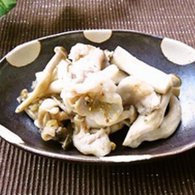 豚バラ肉ときのこの塩レモンマスタード炒め
