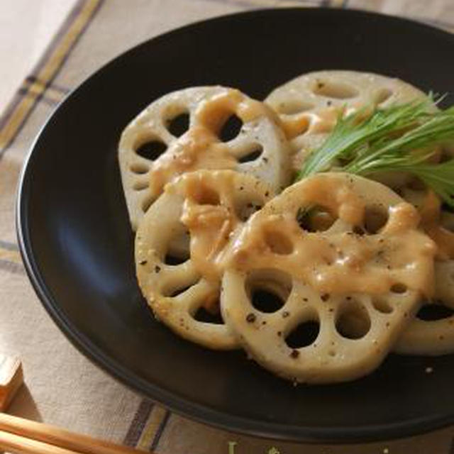 「野菜」とろ?り味噌チーズれんこんソテー