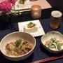 さっぱり系の柳川風牛丼