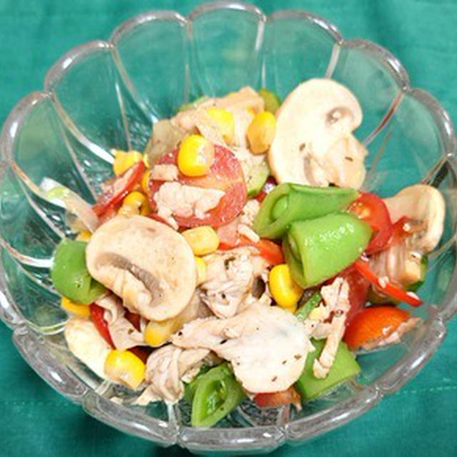 鶏肉と野菜のバルサミコ酢風味サラダ
