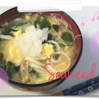 【Recipe】ツナと卵のねぎ塩風味うどん