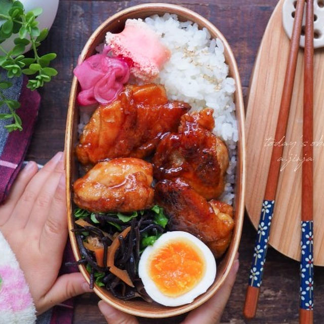 味付け1発！照り焼きチキン弁当♪