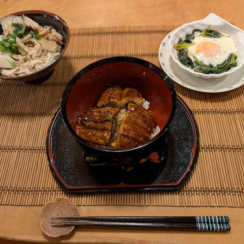 鰻丼・そうめんバチ汁の晩ご飯と　楽しかったゴルフラウンド♪