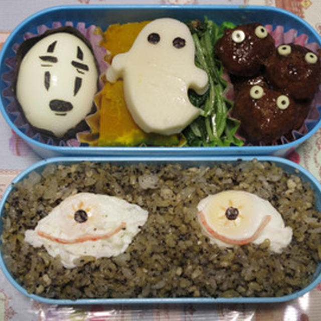 ハロウィン弁当　ジブリと妖怪