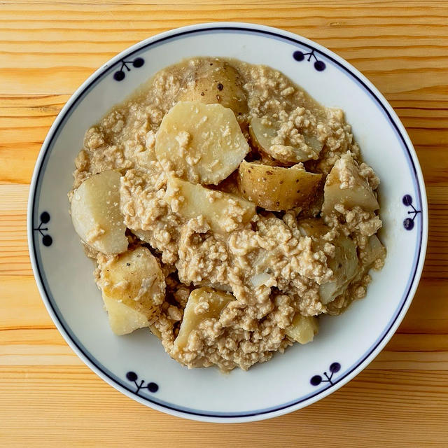 長芋のごまだれ鶏そぼろ煮