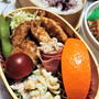 【息子弁当】節約で激うま！【鶏むねのガーリックオイマヨソテー弁当】。と、28.7℃。
