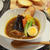 カレーリメイク♪バケットと夏野菜のスープカレー