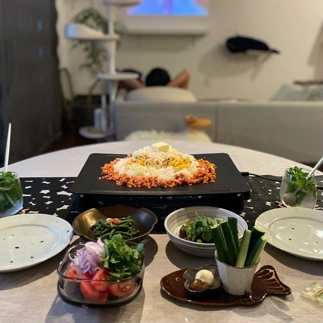 【アビエンマジックグリル】カレー焼きメシの夜ごはん