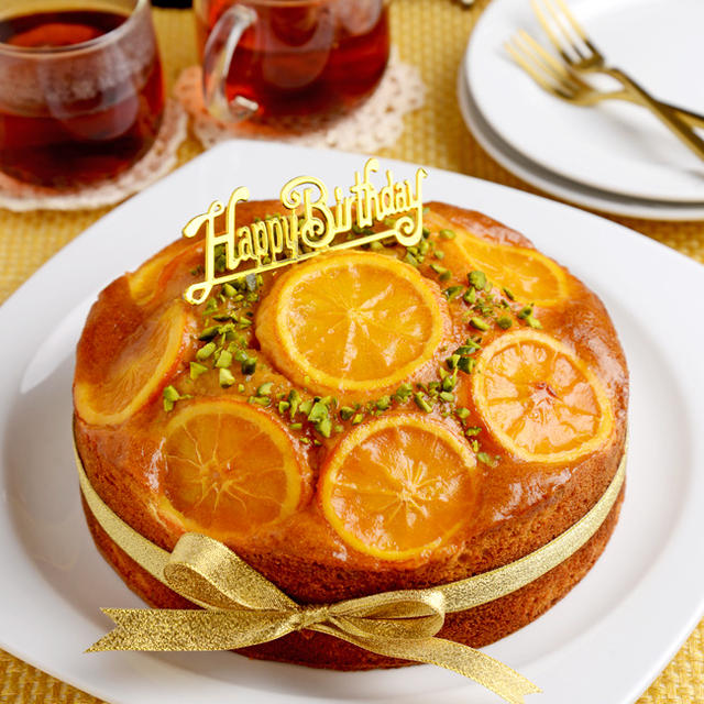 Juna夫さんの誕生日ケーキ オレンジと黒糖のパウンドケーキ ホール仕立て By ｊｕｎａ 神田智美 さん レシピブログ 料理ブログのレシピ満載