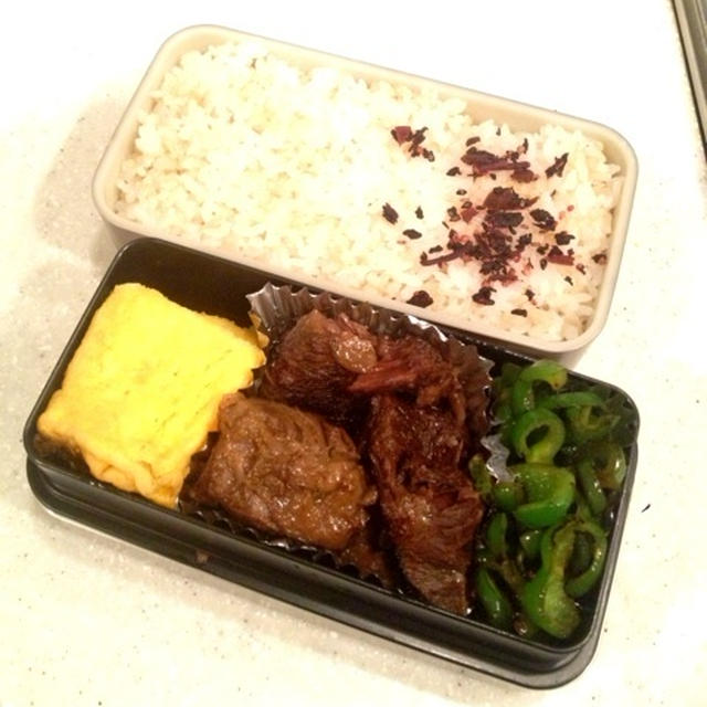 牛のすね肉煮込みの男子弁当、醤油味！