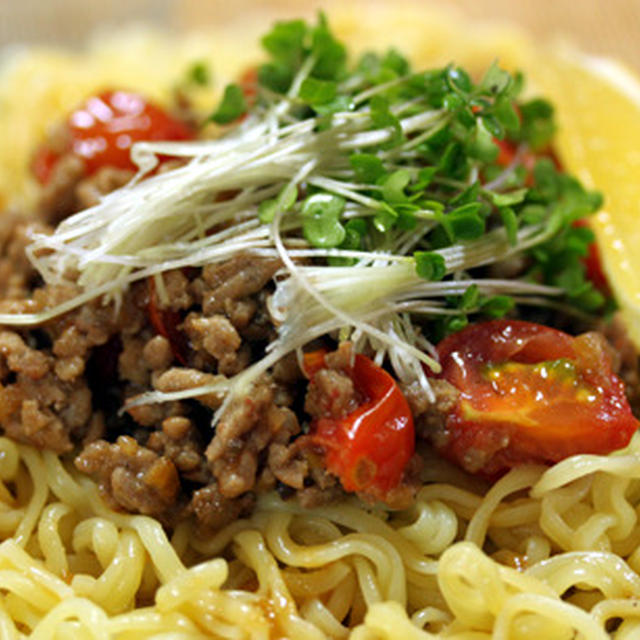 豚挽肉とトマトの中華三昧涼麺