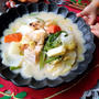 寒い日には…白菜半玉使って☆柔らか鶏むね肉とトロトロかぶのガーリックミルクスープ
