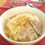 休日ランチ　【香り七味】と【豚しゃぶと白菜の卵とじあんかけ冷麦】