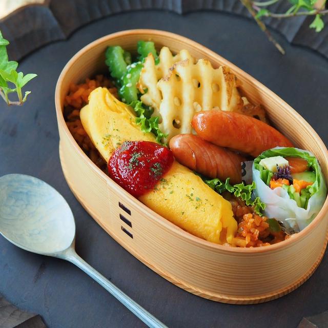 チキンライスとミニオムレツ弁当