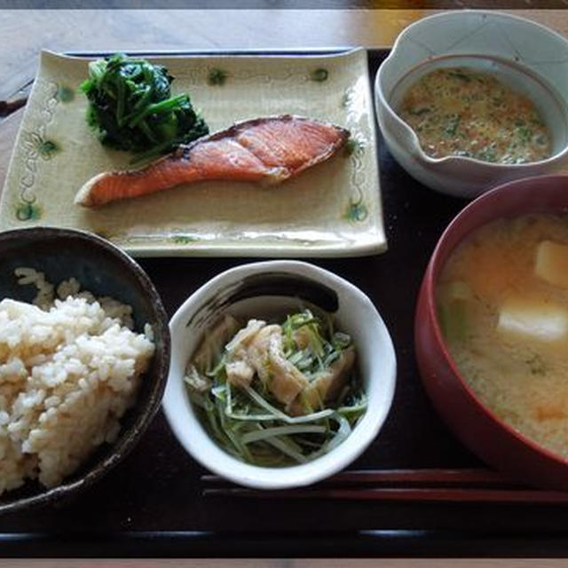 鮭・納豆朝定食