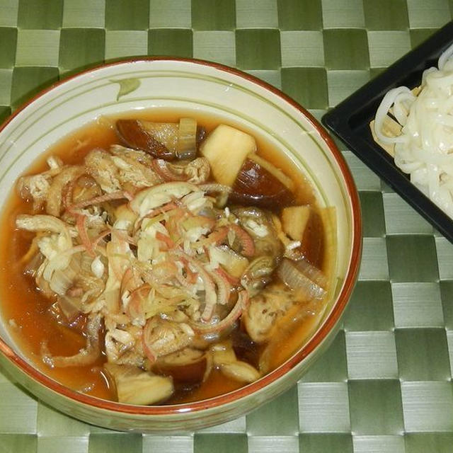 なすの煮浸しうどん