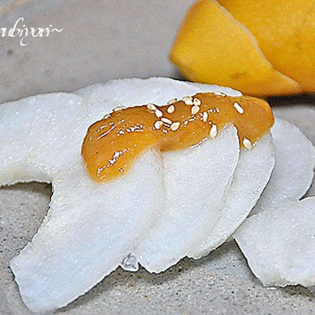 梨の辛子酢味噌がけ＆即食べ白菜の甘酢漬け-星澤レシピ-