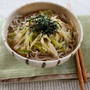 つゆ＆だしいらず♪ねぎえのき蕎麦