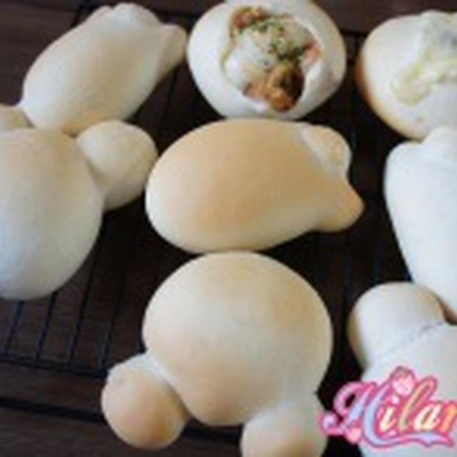 いたずらコリラックマのパンdeランチ～♪♪のレシピ♪♪二次発酵終了から、焼き上げまで＾＾