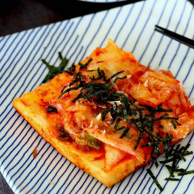 とろりチーズの厚揚げキムチのっけ焼き