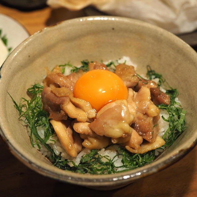 月見照り焼き丼の夜ごはん