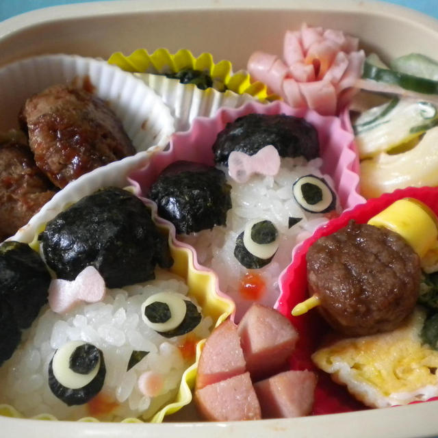 仲良しパンダ弁当だよ～ん♪
