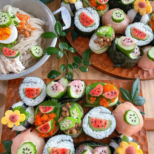 業務スーパーの「まぐろのたたき」が大活躍　夏のかわいいお寿司