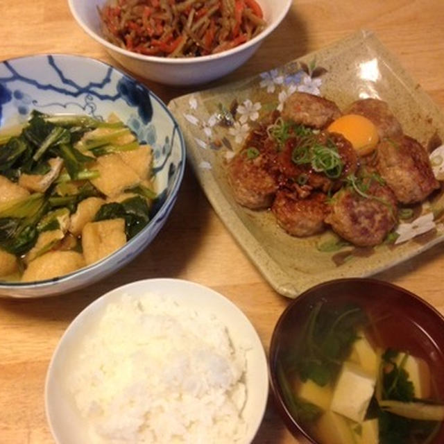 昨夜は豚つくねなど～