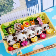 パンダさんおにぎり弁当♪簡単動物おむすび♪＆札幌市中央区「南里食堂」さんで「朝食」「長岡式酵素玄米」でヘルシーモーニング♪(*´艸`*)ワンコインだよ～