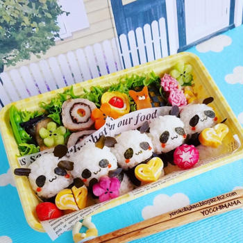 パンダさんおにぎり弁当♪簡単動物おむすび♪＆札幌市中央区「南里食堂」さんで「朝食」「長岡式酵素玄米」でヘルシーモーニング♪(*´艸`*)ワンコインだよ～
