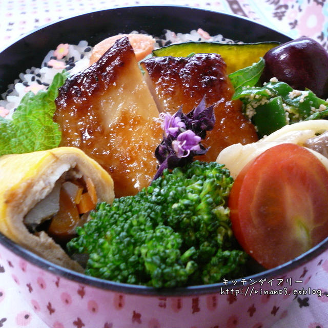 塩麹で中華風照り焼き弁当♪