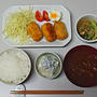 コロッケ定食な晩ご飯