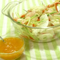 柿の「食べるドレッシング」と冬野菜サラダ