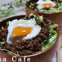 カレー風味そぼろ丼と、コンテスト優秀賞いただきました