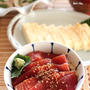 大葉香る酢飯でマグロの漬け丼