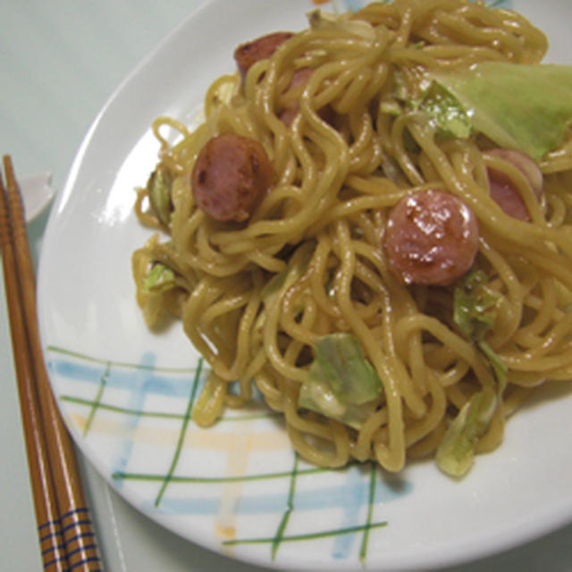 ウインナーチーズ焼きそば