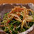 みょうがと豆苗の梅醤油あえ。