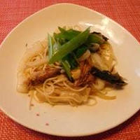 焼きさばのそうめんチャンプル