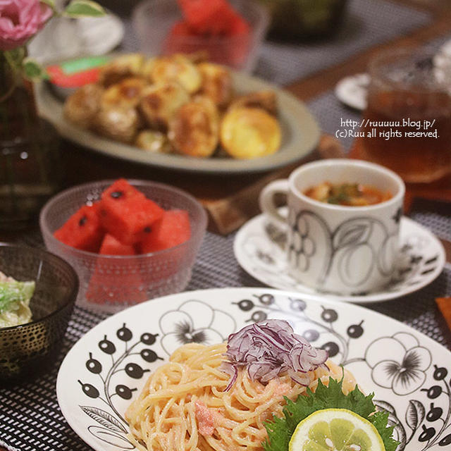 【献立】冷製明太子クリームパスタ。～一番娘のお願い～
