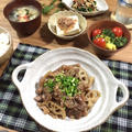 シャキッと美味しい〜！ご飯多め用意してね！豚肉と蓮根のごまたっぷり照り焼きソース♪