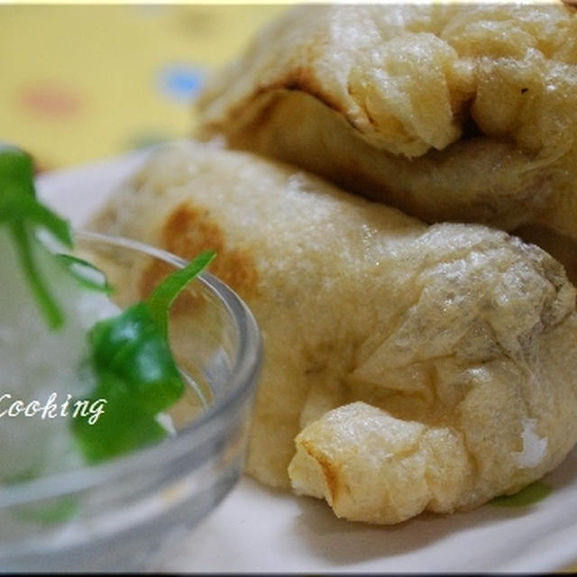 小揚げ納豆焼き（葱大根添え）