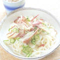 大根の辛みで減塩ヘルシー！レンチン＆のせるだけ〜おろしぶっかけうどん。