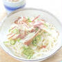 大根の辛みで減塩ヘルシー！レンチン＆のせるだけ〜おろしぶっかけうどん。