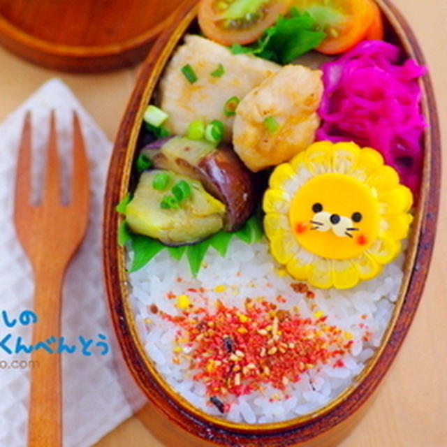 とうもろこしのライオンくんのキャラ弁